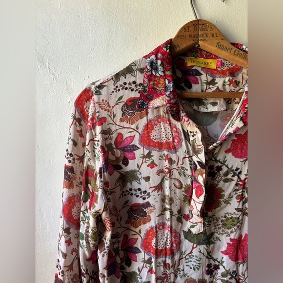 NWOT Benares Shirt/Dress Floral Tunic - Picture 4 of 11